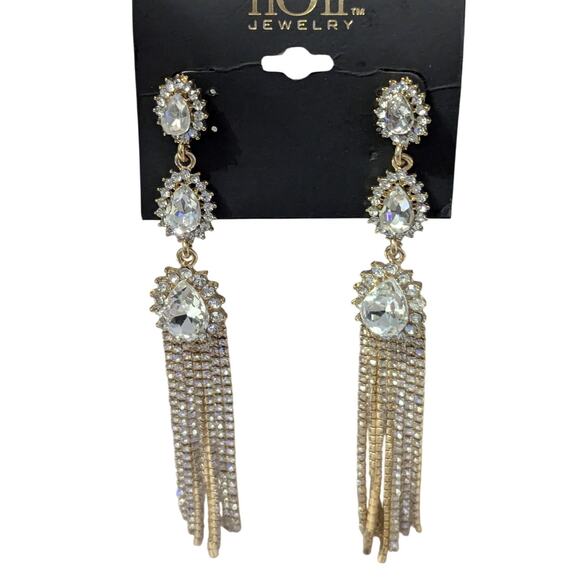nOir Jewelry Jewelry - nOir Rhinestone Tassel Earrings